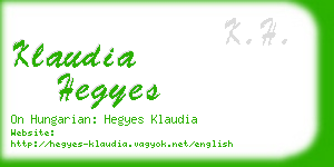 klaudia hegyes business card